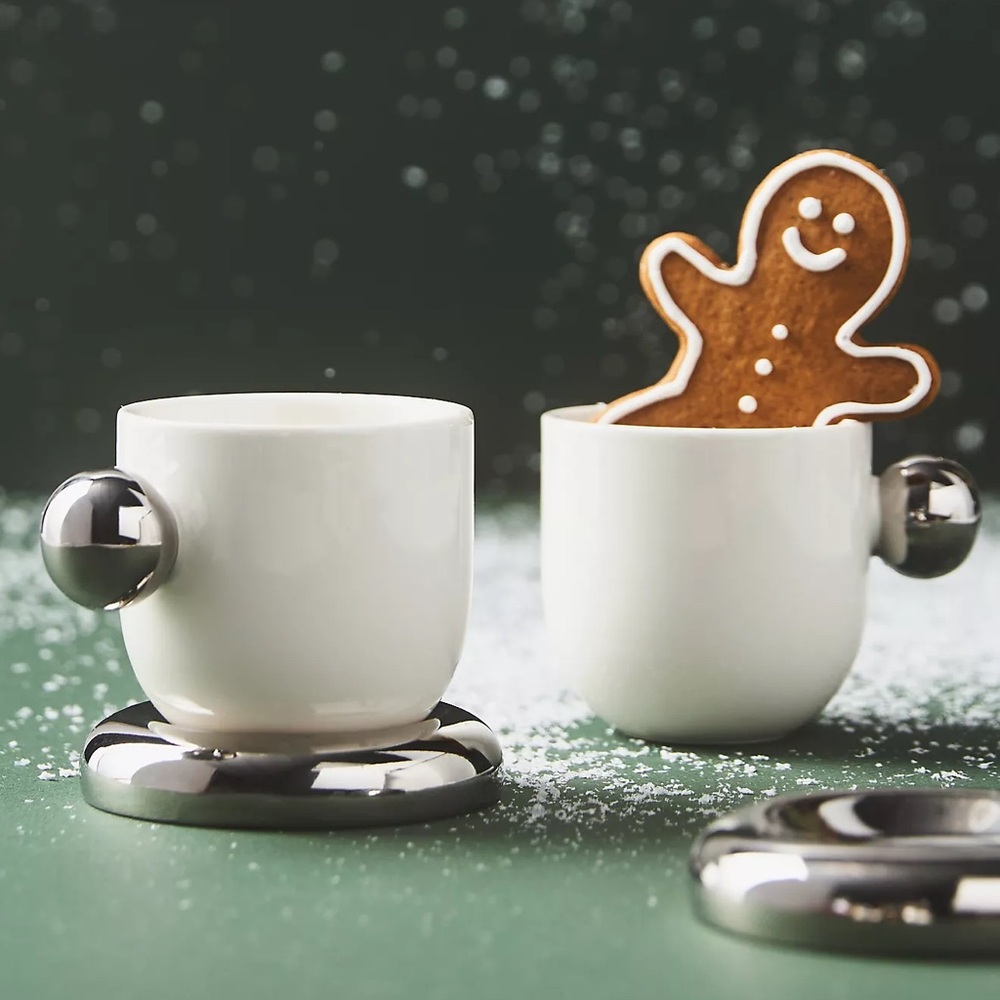 Anthropologie ARLO STONEWARE, BOX SET OF 2, ESPRESSO CUPS